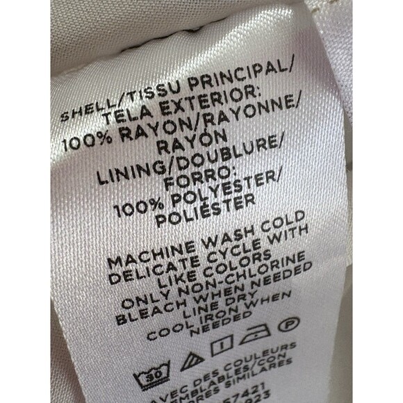 Loft Women Flutter Cap Sleeve Midi Dress White Leopard Print Sz 10 ZipBack Lined - Picture 5 of 11